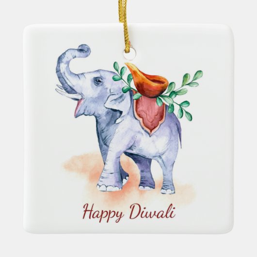Happy Diwali Keramik Ornament (Vorderseite)