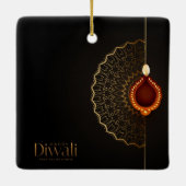 Happy Diwali Keramik Ornament (Rückseite)