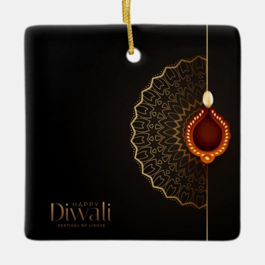 Happy Diwali Keramik Ornament (Vorderseite)