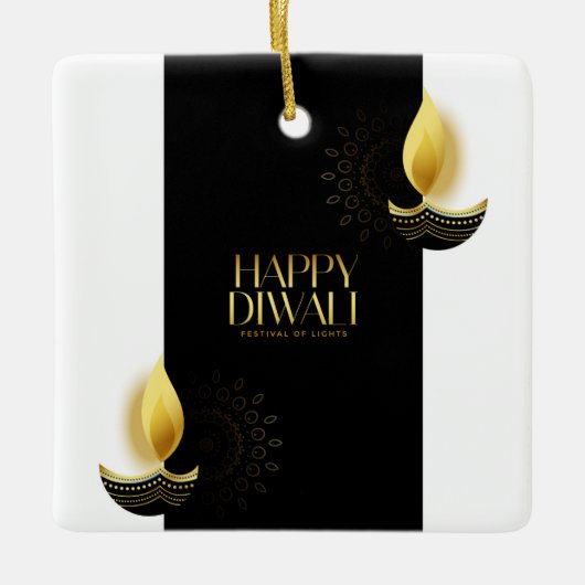 Happy Diwali Keramik Ornament (Vorderseite)