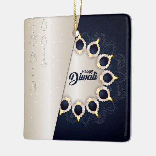 Happy Diwali Keramik Ornament (Links)