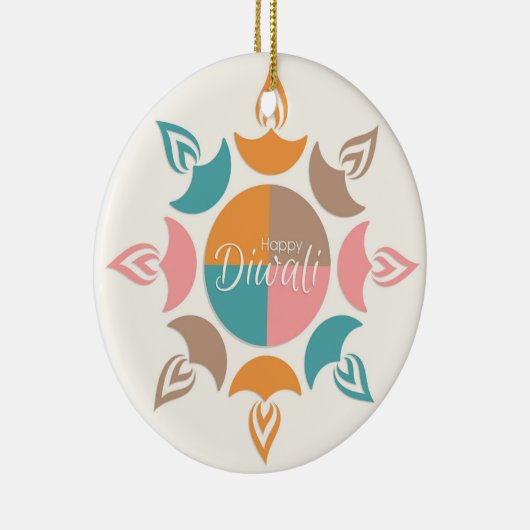 Happy Diwali Keramik Ornament (Rechts)