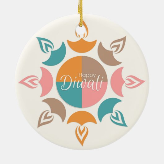 Happy Diwali Keramik Ornament (Hinten)