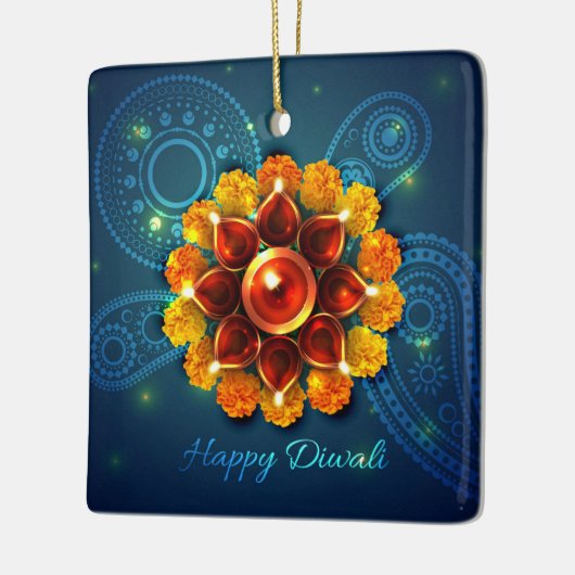 Happy Diwali Keramik Ornament (Links)