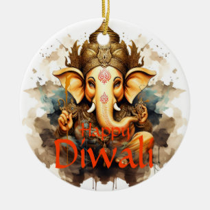 Happy Diwali Keramik Ornament