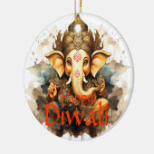 Happy Diwali Keramik Ornament (Links)