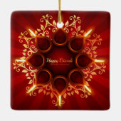 Happy Diwali Keramik Ornament (Rückseite)