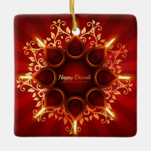 Happy Diwali Keramik Ornament
