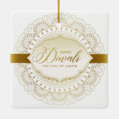 Happy Diwali Keramikornament (Rückseite)
