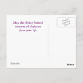 Happy Diwali Lampen glühende Feuerwerk Hintergrund Postkarte (Rückseite)