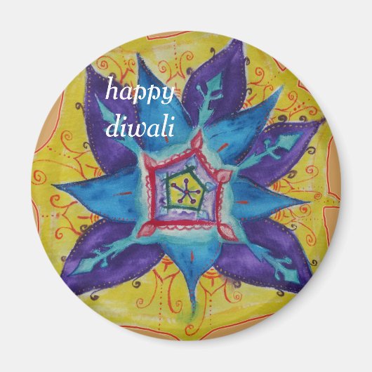 Happy Diwali mandala Magnet (Vorne)