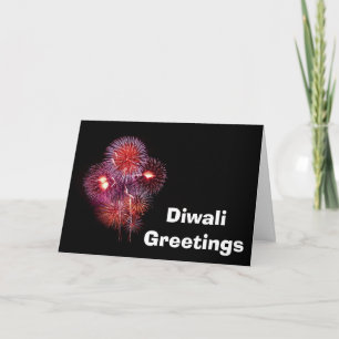 Happy Diwali mit benutzerdefiniertem Feuerwerk-Tex Karte