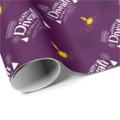 Happy Diwali mit Diya Geschenkpapier (Rolleneckpunkt)