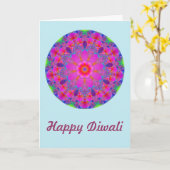 Happy Diwali mit eigenem Mantra-Text Karte (Gelbe Blume)