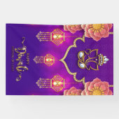 Happy Diwali mit Ganesh, Rangoli und Diya Banner (Horizontal)