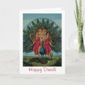 Happy Diwali mit indischer Göttin Karte (Vorderseite)