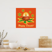 Happy Diwali mit Lantern Poster (Küche)