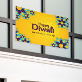 Happy Diwali mit Rangoli und Diya Banner (Äußeres Gebäude)