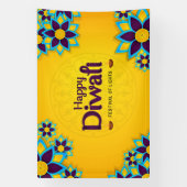 Happy Diwali mit Rangoli und Diya Banner (Vertikal)