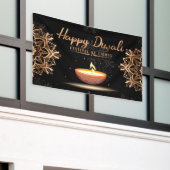 Happy Diwali mit Rangoli und Diya Banner (Äußeres Gebäude)