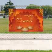 Happy Diwali mit Rangoli und Diya Banner (Insitu)