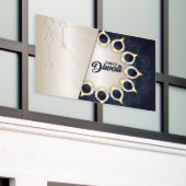 Happy Diwali mit Rangoli und Diya Banner (Äußeres Gebäude)