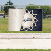 Happy Diwali mit Rangoli und Diya Banner (Insitu)