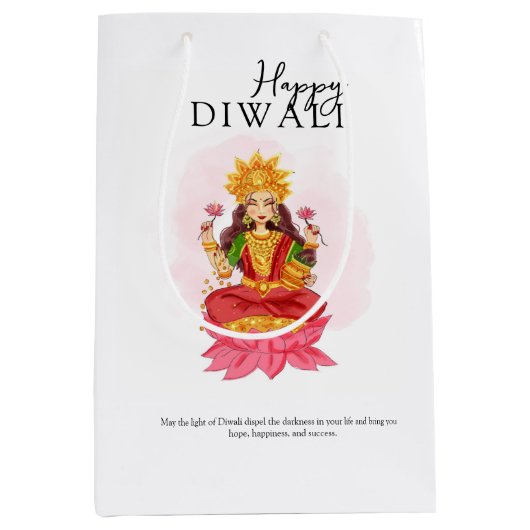 Happy Diwali Mittlere Geschenktüte (Vorderseite)
