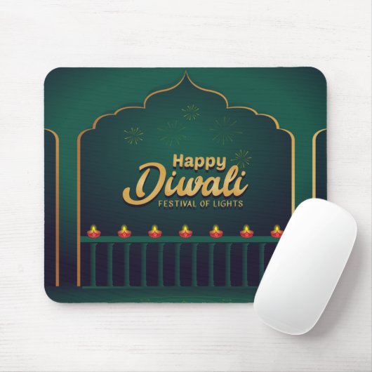 Happy Diwali Mousepad (Mit Mouse)