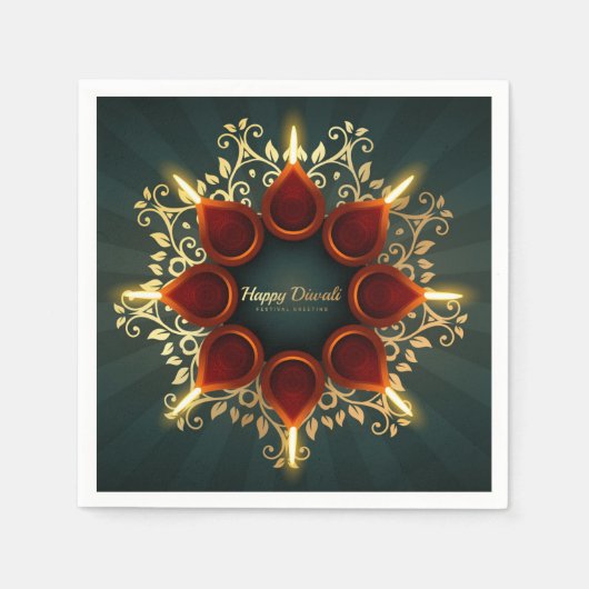Happy Diwali Napkins Serviette (Vorderseite)