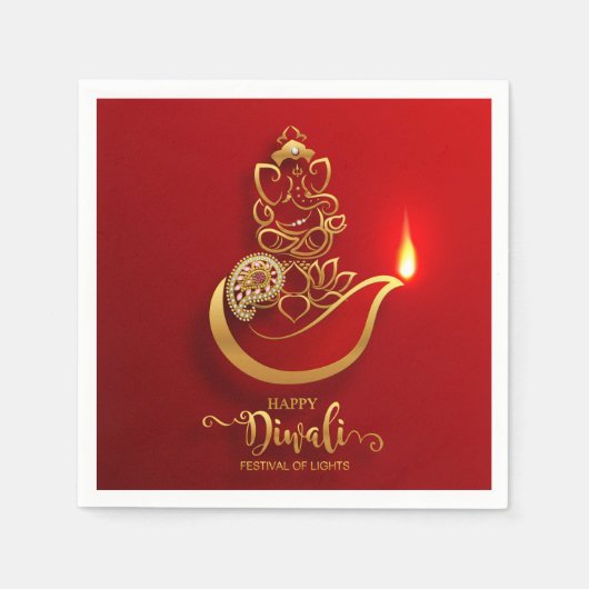 Happy Diwali Napkins Serviette (Vorderseite)