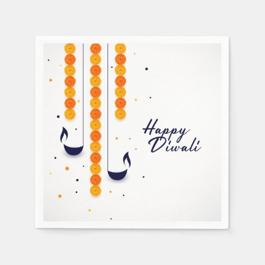 Happy Diwali Napkins Serviette (Vorderseite)