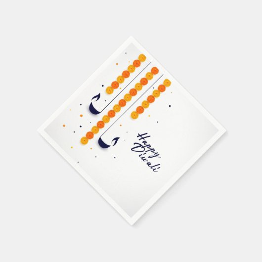 Happy Diwali Napkins Serviette (Ecke)