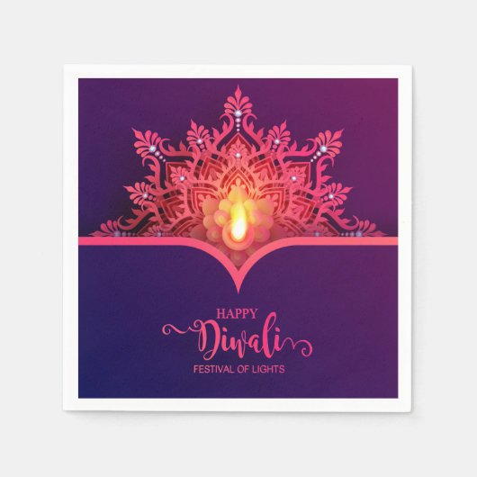 Happy Diwali Napkins Serviette (Vorderseite)