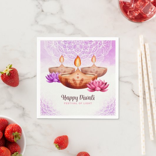 Happy Diwali Napkins Serviette (Beispiel)