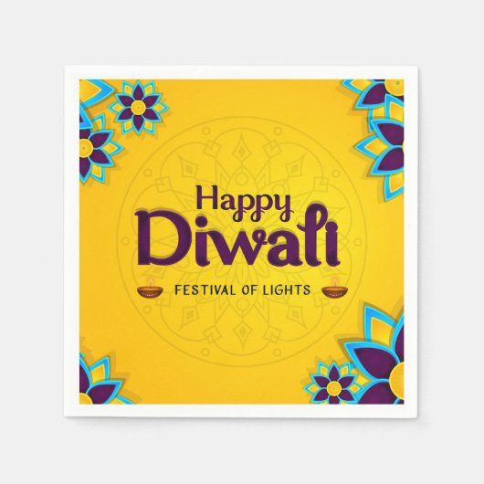 Happy Diwali Napkins Serviette (Vorderseite)