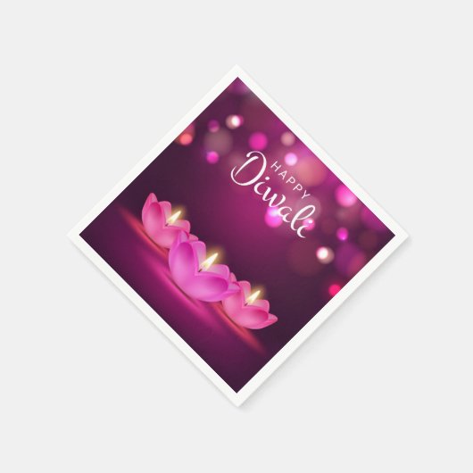 Happy Diwali Napkins Serviette (Ecke)