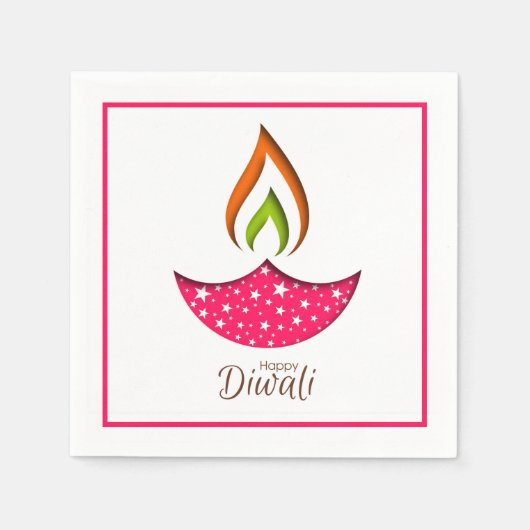 Happy Diwali Napkins Serviette (Vorderseite)