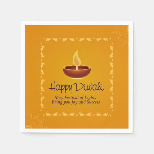 Happy Diwali Napkins Serviette (Vorderseite)