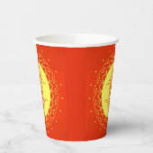 Happy Diwali Orange Cream Mandala Modern Pappbecher (Links)