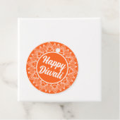 Happy Diwali Orange Rangoli Grußtag Geschenkanhänger (Beispiel)
