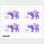 Happy Diwali Ovaler Aufkleber (Blatt)