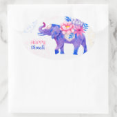 Happy Diwali Ovaler Aufkleber (Tasche)