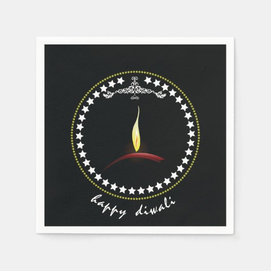 Happy Diwali Paper Napkins Serviette (Vorderseite)