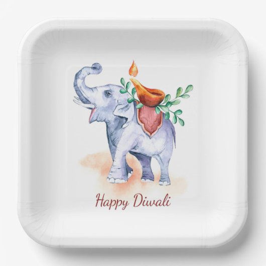 Happy Diwali Paper Plate Pappteller (Vorderseite)