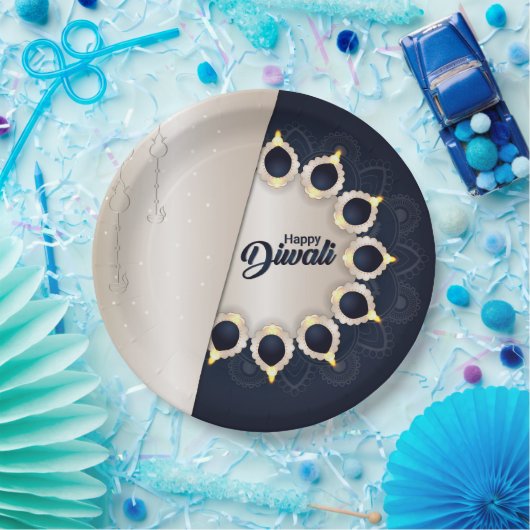 Happy Diwali Paper Plate Pappteller (Party)
