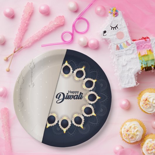 Happy Diwali Paper Plate Pappteller (Party)