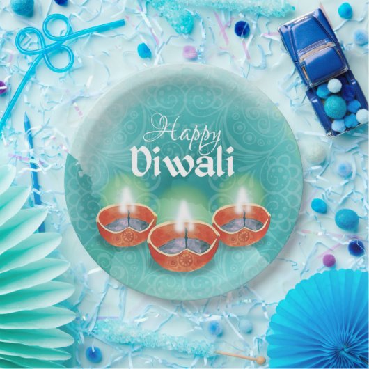 Happy Diwali Paper Plate Pappteller (Party)