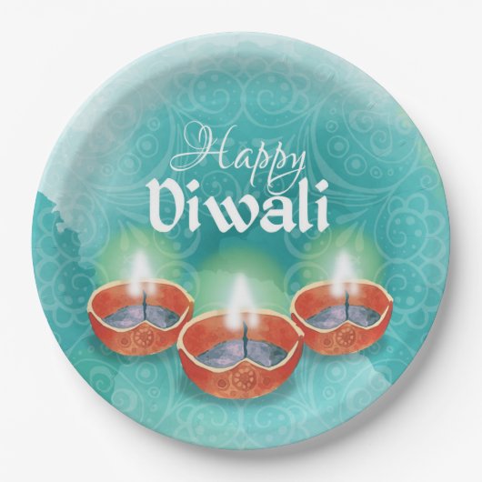Happy Diwali Paper Plate Pappteller (Vorderseite)