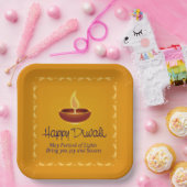 Happy Diwali Paper Plate Pappteller (Party)